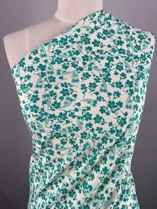 Bamboo Rayon - Aqua Ditsy - 150cm