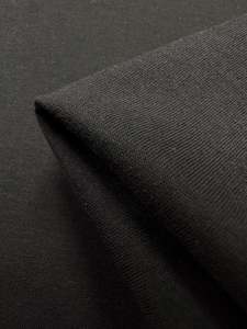 Cotton Jersey: Lightweight Cotton Lycra - Black - 130cm