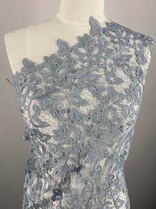 Evening Lace - Metallic Blue - 120cm