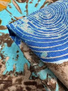 Printed Linen Blend: Linen Blend - Radar On Earth - 145cm