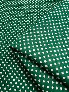 Gingham Cotton: Cotton Dots Mini - Emerald - 112cm