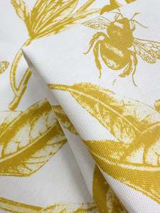 Cotton Duck - Bee Mustard - 150cm