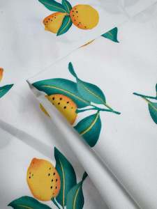 Fabric Printed Sateen: Cotton Sateen - Lemon Grove - 145cm