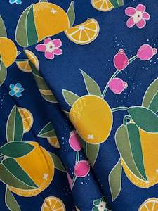 Fabric Printed Sateen: Cotton Sateen - OJ - 145cm