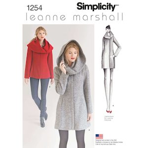 Sewing Patterns: Pattern - Simplicity - S1254 - Misses’ Leanne Marshall Easy Lined Coat or Jacket