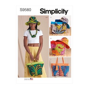 Sewing Patterns: Pattern - Simplicity - S9580 -  Bags, Hat and Necklace