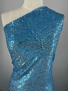Clearance: Evening  Sequins - Blue - 150cm