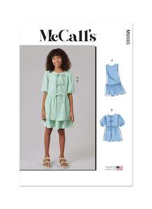 Sewing Patterns: Pattern - NEW LOOK - M8593 - Girls’ Dress and Top