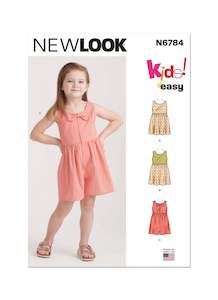 Sewing Patterns: Pattern - NEW LOOK - N6784 - Children’s Dresses and Romper
