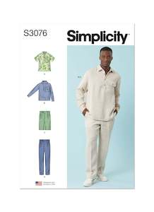 Pattern - Simplicity - S3076 - Men’s Tops, Shorts and Trousers