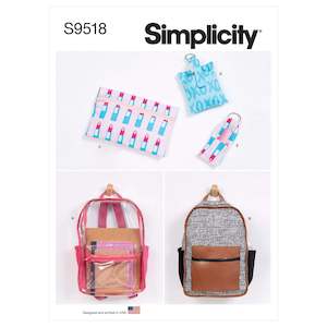 Sewing Patterns: Pattern - Simplicity - S9518 - Backpacks and Accessories