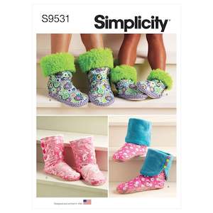 Sewing Patterns: Pattern - Simplicity - S9531 - Slippers