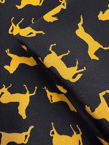 Printed Viscose: Printed Crepe Viscose - Silhouette - 138cm