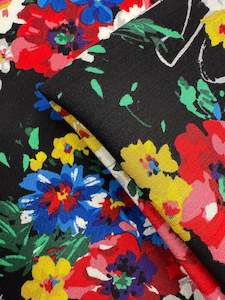 Printed Viscose: Printed Crepe Viscose - Amore - 145cm