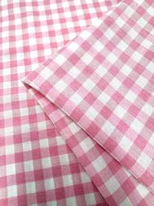 Linen Blend - Pink & White - 150cm