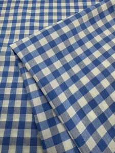 Linen: Linen Blend - Blue & White - 150cm