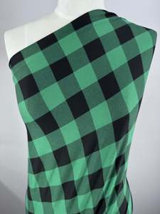 Clearance: Printed Lycra - Green & Black - 170cm