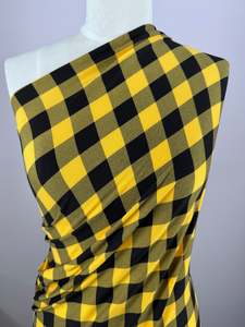 Printed Lycra - Yellow & Black - 170cm