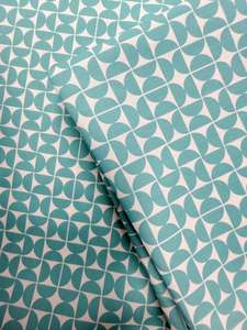 Cotton: Printed Cotton - Teal Geo - 150cm