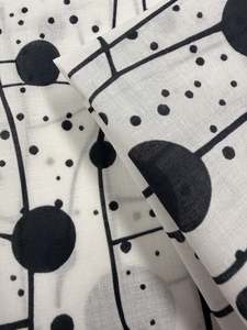 Cotton: Cotton Voile - Mono Scribble - 145cm