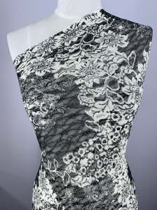 Designer Lace - Noir Garden - 135cm