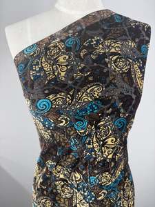 Velour: Stretch Velour - Golden Baroque - 150cm