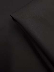 Wool Fabric: Pure Wool Double Weave Suiting - Black - 138cm