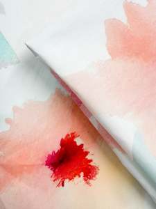 Cotton: Printed Cotton - Watercolour Bloom - 150cm