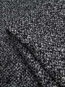 Knits: Boucle Knit - Black Grey - 145cm