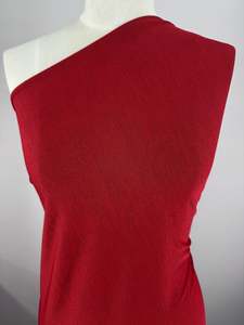 Knits: Textured Knit - Black / Red - 150cm