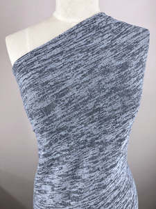 Knits: Textured Knit - Dusk Blue - 140cm