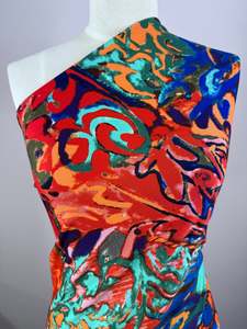 Knits: Scuba Knit - Tropic Clash - 152cm