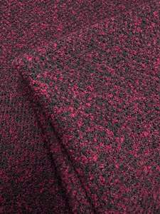 Boucle Knit - Black / Burgundy - 142cm