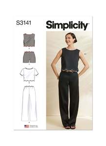 All: Pattern - Simplicity - 3141 - Misses’ Scalloped Tops, Shorts and Pants