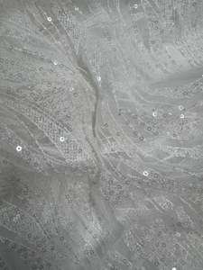 Designer Deadstock Fabric: Bridal - Cristal cascade  - 150cm