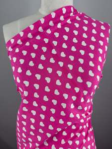Printed Jersey: Printed Jersey - Hearts - 160cm