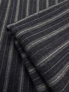 Wool Fabric: Pure Wool Stretch Crepe  - Charcoal/Gold - 120cm
