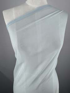 Pure Silk Georgette - Dusty Blue - 135cm