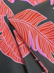 Viscose Fabric: Mercerised Viscose  - Neon Palms - 145cm