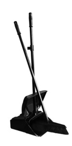 Brushes, Dusters, Floor Squeegees: Lobby Pan & Broom Set - Soft (black)