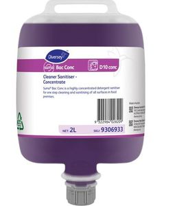Diversey - Kitchen: SUMA D10 CLEANER SANITISER (3x2L)