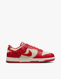 Online Exclusives: Womens Nike Dunk Low Sneakers - Coconut Milk/ University Red-Pale Ivory
