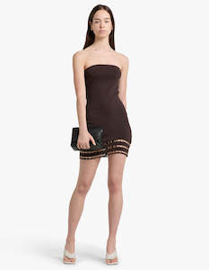 Acler: Carbrook Mini Dress - Dark Coffee
