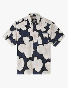 A P C: Ross Shirt - IAK Dark Navy/White