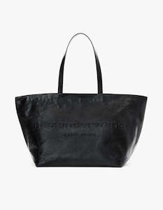 Punch Tote - Black Leather