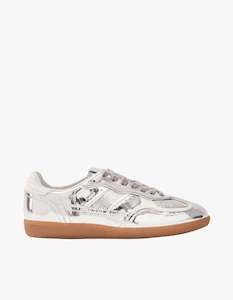Alohas: TB490 Rife Sneakers - Shimmer Silver Cream Leather