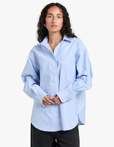Bec And Bridge: Tia Oversized Shirt - Sky Blue