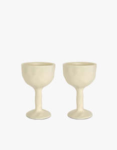 Drift Goblet Pair - Ivory