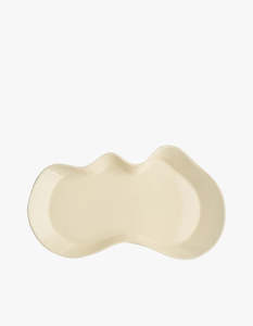 Black Blaze: Drift Tray / Platter - Ivory