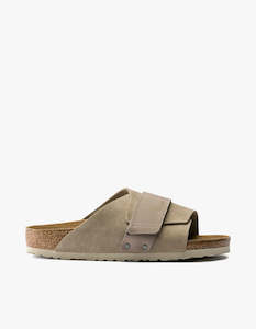 Birkenstock: Womens Kyoto Soft Suede & Nubuck Regular - Taupe